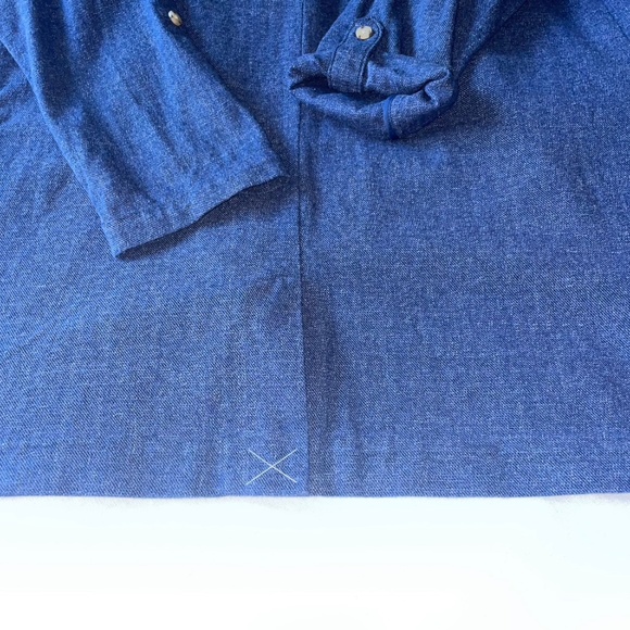 J. Jill Open Front Long Drape Blazer/Chambray Denim Like Business Casual Sz M - Picture 7 of 14